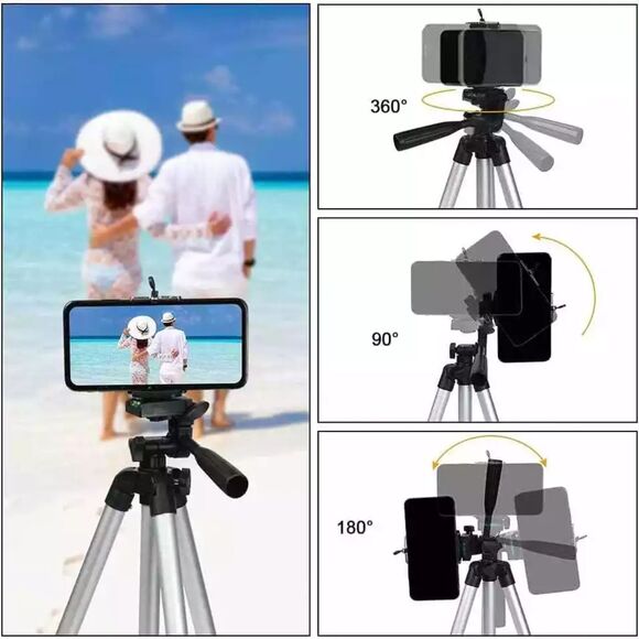 Tripod for camera, video camera and cell Phone 42 Inch Lightweight Aluminum - Picture 2 of 6